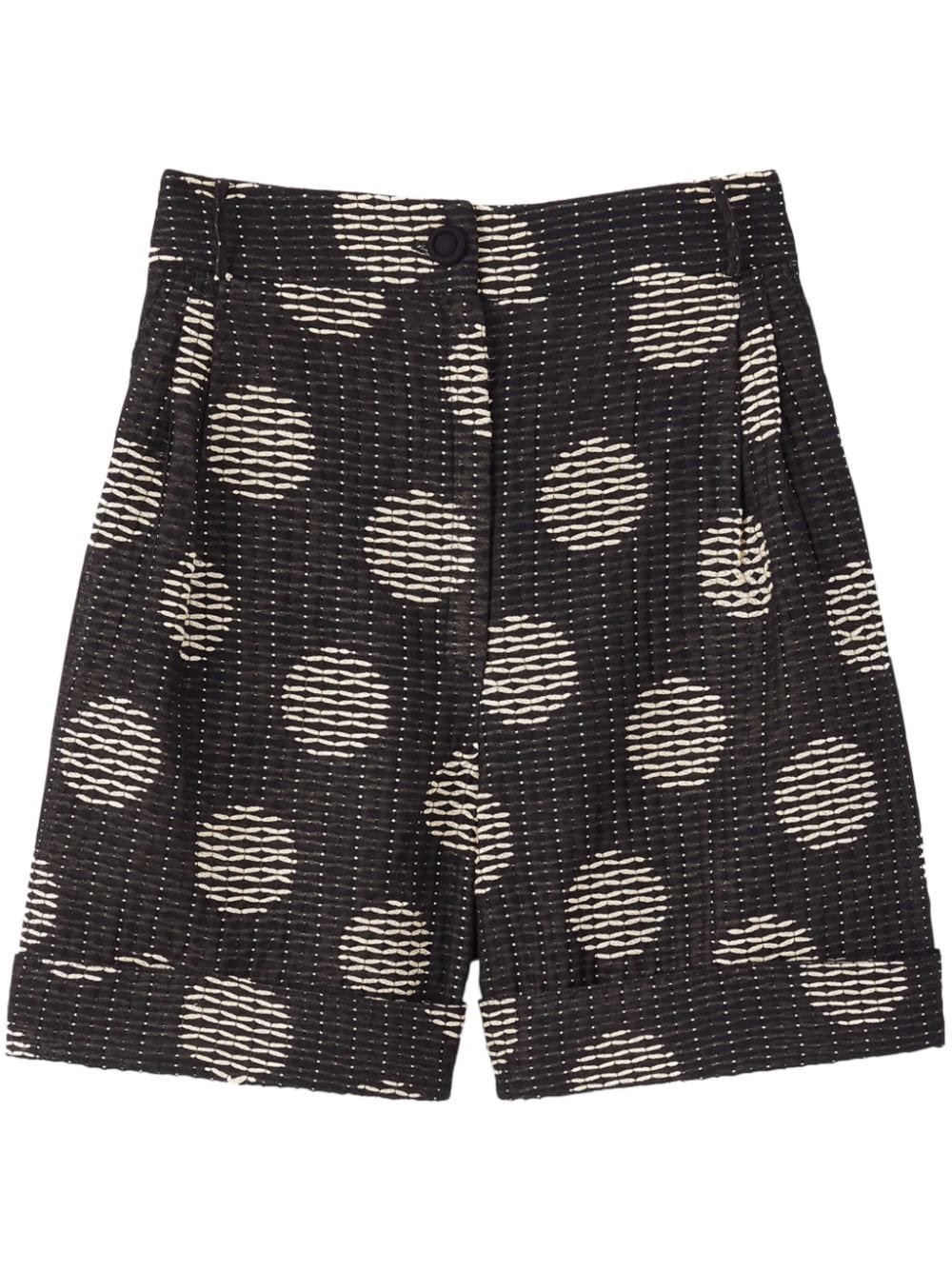 DESTREE Daniel Jacquard-Shorts mit Polka Dots - Schwarz von DESTREE