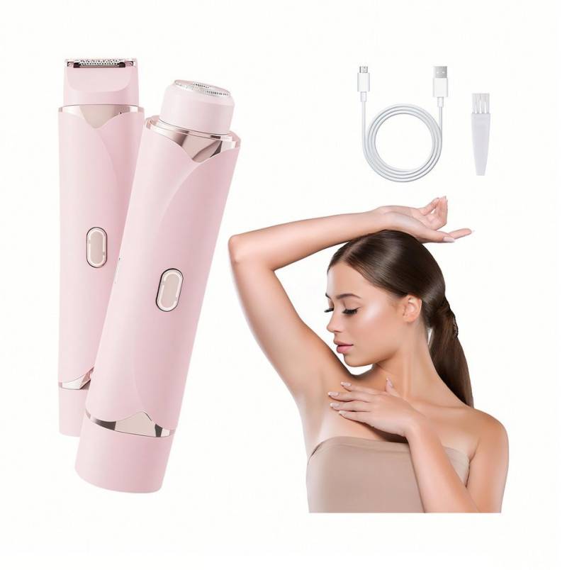 DESUO Haarentferner-Set 2-in-1 Elektrischer Rasierer Damen Bikinitrimmer für Gesicht Körper von DESUO