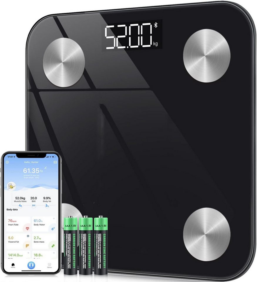 DESUO Personenwaage Körperfettwaage Bluetooth Personenwaage mit APP für Körperfett BMI BMR DESUO Personenwaage Körperfettwaage Bluetooth Personenwaage mit APP für Körperfett BMI BMR von DESUO