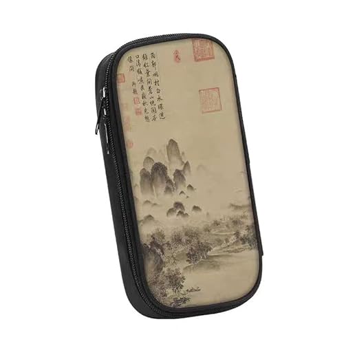 DETPWVWB Federmäppchen im Retro-Stil, Klassische chinesische Literatur – Schreibwarenbox aus Segeltuch mit großer Kapazität for Studenten und Künstler(Style 2) von DETPWVWB