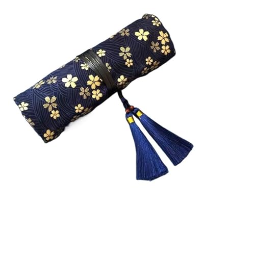 DETPWVWB National Trend Federmäppchen im antiken Stil, schwarz – Schreibwarentasche aus Segeltuch mit großer Kapazität for Studenten und Berufstätige(Navy Blue) von DETPWVWB