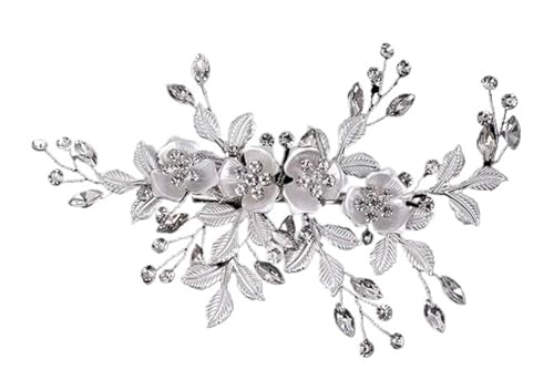 Eleganter handgefertigter Haarkamm im chinesischen Stil – Retro-Haarschmuck for die Braut zur Hochzeit(Silver) von DETPWVWB