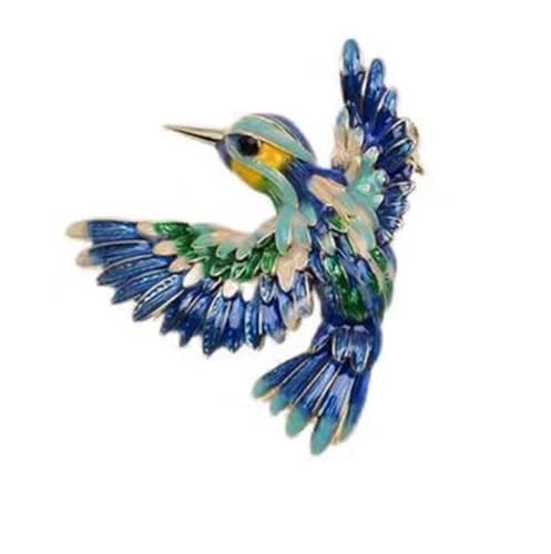 Hochwertige Brosche mit blauen Flügeln im chinesischen Stil | Exquisite Modenadel | Blumenschmuck for Frauen von DETPWVWB