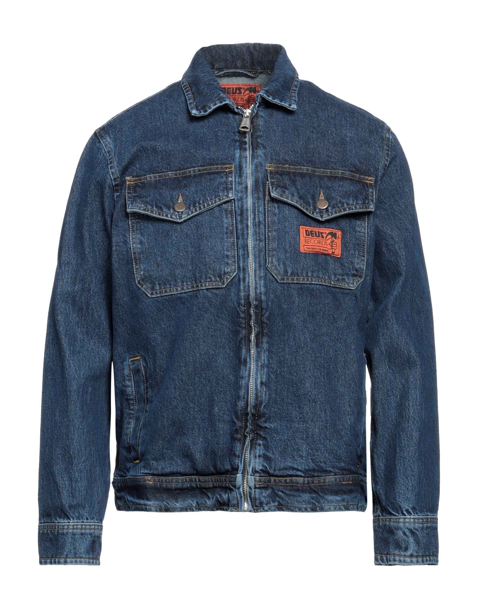 DEUS EX MACHINA Jeansjacke/-mantel Herren Blau von DEUS EX MACHINA