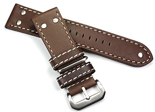 DEUTSCH Sulla Herren Leder Uhrenarmband Flieger 26mm dunkel braun DEUTSCH Sulla Herren Leder Uhrenarmband Flieger 26mm dunkel braun von DEUTSCH