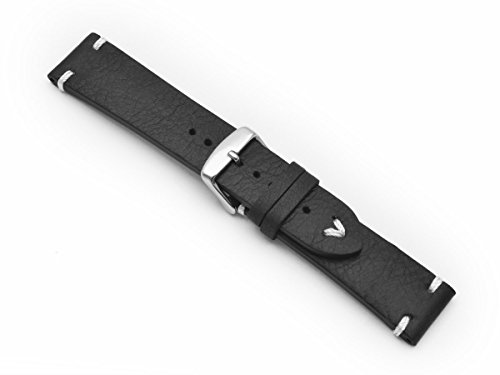 Deutsch Sulla 22mm Herren Leder Vintage Uhrenarmband Aviator BS weiße Naht Schwarz Deutsch Sulla 22mm Herren Leder Vintage Uhrenarmband Aviator BS weiße Naht Schwarz von DEUTSCH