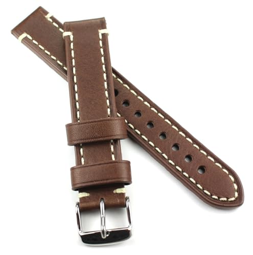 Lederband 18 mm Band Catalonia Fliegeruhren Retro Look Uhrband braun Lederband 18 mm Band Catalonia Fliegeruhren Retro Look Uhrband braun von DEUTSCH