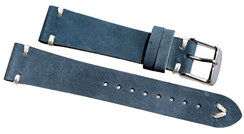 Sulla 22mm Herren Leder Uhrenarmband BS weiße Naht Retro Look Marine blau Sulla 22mm Herren Leder Uhrenarmband BS weiße Naht Retro Look Marine blau von DEUTSCH