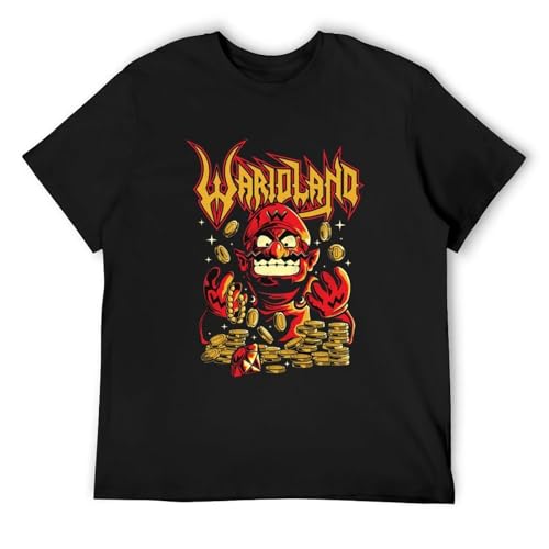 Wario Land Halloween T-Shirt Adults & Kids Horror Movie & Gaming T-Shirts Men Black XL von DEVELL