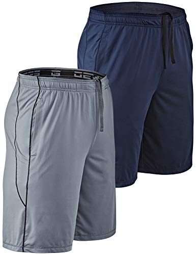 Devops Herren 2er-Pack Cool Chain 25,4 cm Lose Fit Workout Training Shorts - - X-Groß von DEVOPS