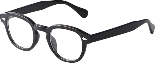 DEWEST Depp Anti-Blue-Light-Brille im 70er-Jahre-Stil – Retro-Vintage-Design für Männer und Frauen mit rundem Rahmen, Blaulichtfilter für Computer, TV und Spiele, Schwarz , Normal DEWEST Depp Anti-Blue-Light-Brille im 70er-Jahre-Stil – Retro-Vintage-Design für Männer und Frauen mit rundem Rahmen, Blaulichtfilter für Computer, TV und Spiele, Schwarz , Normal von DEWEST