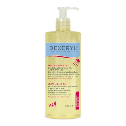 DEXERYL Reinigungsöl: Zur täglichen Reinigung von Körper und Gesicht, für trockene und zu Neurodermitis neigende Haut, 1 x 500 ml von DEXERYL