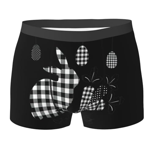 DEXNEL Herren-Unterwäsche, Boxershorts, weich, atmungsaktiv, 1 Stück, Frohe Ostern, Schwarz , XL von DEXNEL