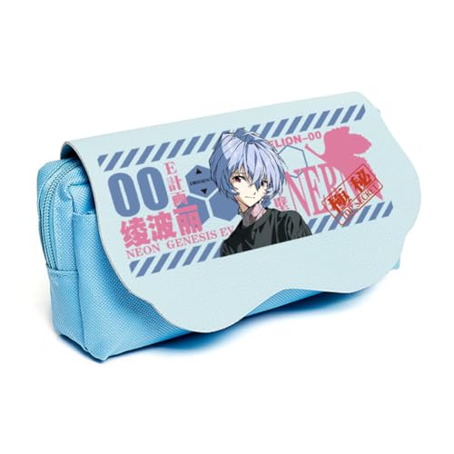 DEXSHUN Anime Federmäppchen Asuka Langley Soryu/Ayanami Rei Pencil case Doppelschichtiger 3D-Druck Federmäppchen Große Stiftbox Schreibwarenbox für Studenten von DEXSHUN