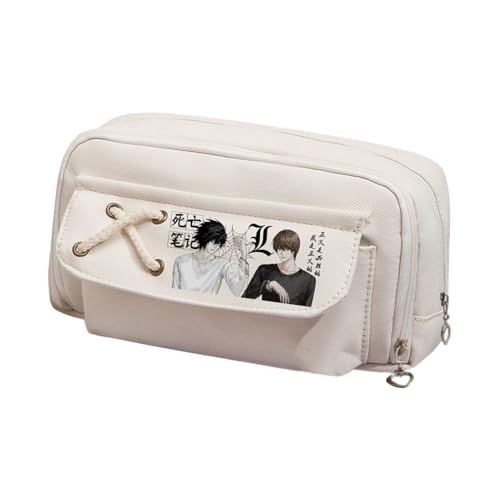 DEXSHUN Anime Federmäppchen Light Yagami/L/Misa Amane Pencil case Doppelschichtiger 3D-Druck Federmäppchen Stiftbox Schreibwarenbox für Teenager Student Jungen Mädchen von DEXSHUN