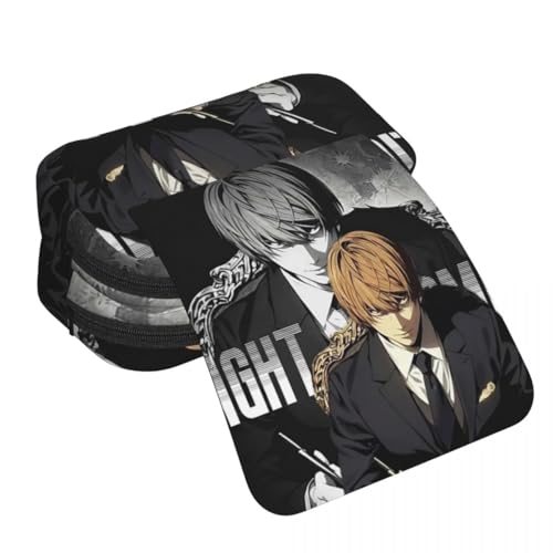 DEXSHUN Anime Federmäppchen Light Yagami/L/Ryuuku/Misa Amane Pencil case Doppelschichtiger 3D-Druck Federmäppchen Große Stiftbox Schreibwarenbox für Teenager Student Jungen Mädchen von DEXSHUN