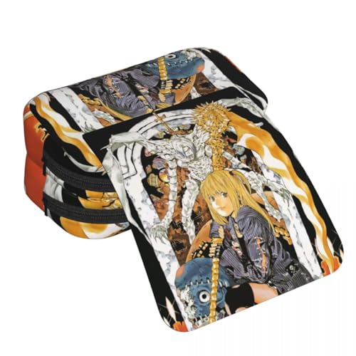 DEXSHUN Anime Federmäppchen Light Yagami/L/Ryuuku/Misa Amane Pencil case Doppelschichtiger 3D-Druck Federmäppchen Große Stiftbox Schreibwarenbox für Teenager Student Jungen Mädchen von DEXSHUN