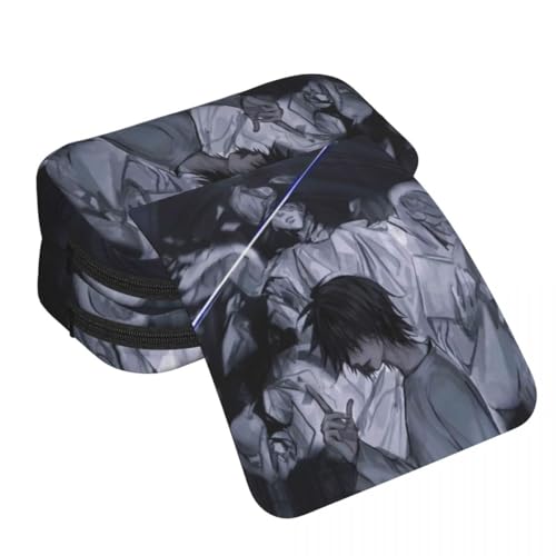 DEXSHUN Anime Federmäppchen Light Yagami/L/Ryuuku/Misa Amane Pencil case Doppelschichtiger 3D-Druck Federmäppchen Große Stiftbox Schreibwarenbox für Teenager Student Jungen Mädchen von DEXSHUN