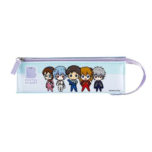 DEXSHUN Ayanami Rei Federmäppchen Anime große Kapazität Canvas Pencil Bag with Zip Asuka Langley Soryu Anime Printed Pencil Pouch Students School Supplies Stationery Organizer Pencil Bag von DEXSHUN