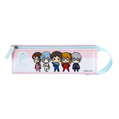 DEXSHUN Ayanami Rei Federmäppchen Anime große Kapazität Canvas Pencil Bag with Zip Asuka Langley Soryu Anime Printed Pencil Pouch Students School Supplies Stationery Organizer Pencil Bag von DEXSHUN