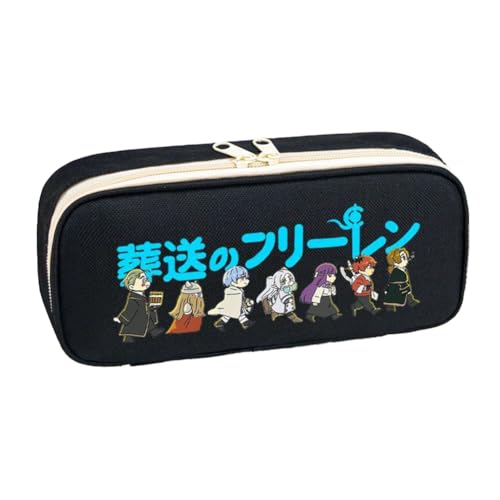 DEXSHUN Frieren Anime Federmäppchen Himmel/Fern/Stark Peripherie Merch Student Schreibwaren Leinwand Federtasche Anime Mäppchen Federtaschen Große Kapazität von DEXSHUN