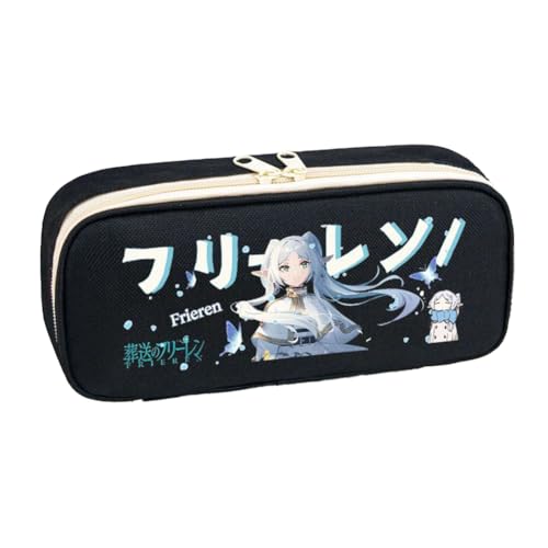 DEXSHUN Frieren Anime Federmäppchen Himmel/Fern/Stark Peripherie Merch Student Schreibwaren Leinwand Federtasche Anime Mäppchen Federtaschen Große Kapazität von DEXSHUN