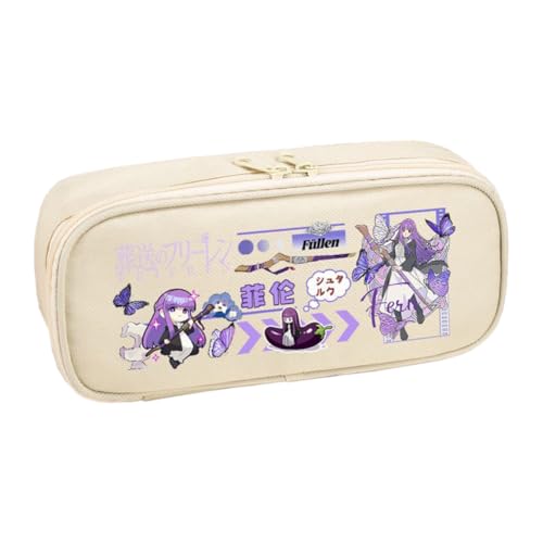 DEXSHUN Frieren Anime Federmäppchen Himmel/Fern/Stark Peripherie Merch Student Schreibwaren Leinwand Federtasche Anime Mäppchen Federtaschen Große Kapazität von DEXSHUN
