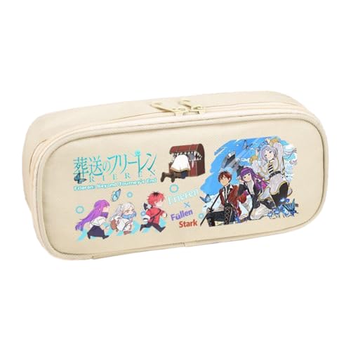 DEXSHUN Frieren Anime Federmäppchen Himmel/Fern/Stark Peripherie Merch Student Schreibwaren Leinwand Federtasche Anime Mäppchen Federtaschen Große Kapazität von DEXSHUN
