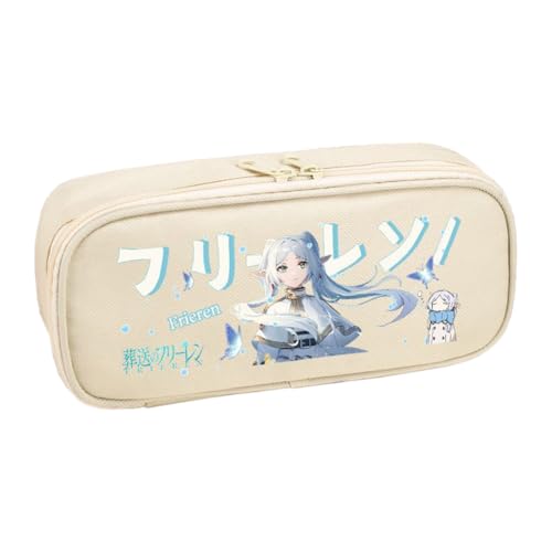 DEXSHUN Frieren Anime Federmäppchen Himmel/Fern/Stark Peripherie Merch Student Schreibwaren Leinwand Federtasche Anime Mäppchen Federtaschen Große Kapazität von DEXSHUN