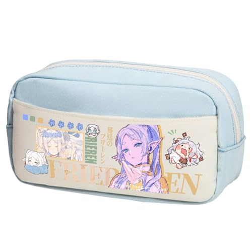 DEXSHUN Frieren Federmäppchen Anime Fern Himmel Stark Serie Anime Gedruckt Große Kapazität Stifttasche Schreibwaren Tasche für Mädchen Jungen Schulbedarf von DEXSHUN