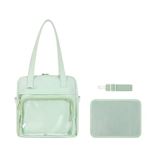 DEXSHUN Frieren Rucksack Anime Pin Display Tasche Niedliche Manga Figuren Abzeichen Damen Handtasche Umhängetasche für Anime Cosplay und Konzert von DEXSHUN