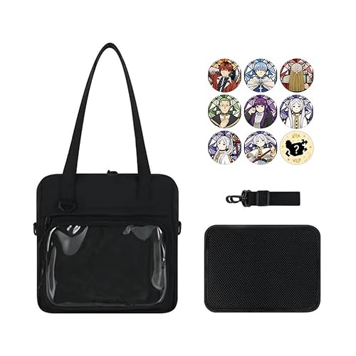 DEXSHUN Frieren Rucksack Anime Pin Display Tasche Niedliche Manga Figuren Abzeichen Damen Handtasche Umhängetasche für Anime Cosplay und Konzert DEXSHUN Frieren Rucksack Anime Pin Display Tasche Niedliche Manga Figuren Abzeichen Damen Handtasche Umhängetasche für Anime Cosplay und Konzert von DEXSHUN