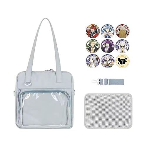 DEXSHUN Frieren Rucksack Anime Pin Display Tasche Niedliche Manga Figuren Abzeichen Damen Handtasche Umhängetasche für Anime Cosplay und Konzert DEXSHUN Frieren Rucksack Anime Pin Display Tasche Niedliche Manga Figuren Abzeichen Damen Handtasche Umhängetasche für Anime Cosplay und Konzert von DEXSHUN