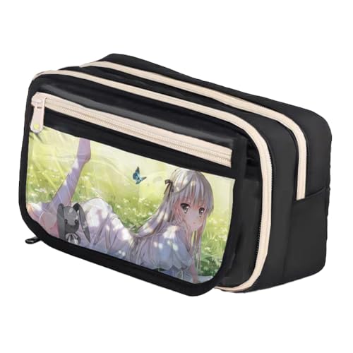DEXSHUN Kasugano Sora Federmäppchen Anime Federtasche Große Kapazität Pencil Case Doppelschicht Federmäppchen Cartoon schulsachen mäppchen für Mädchen Jungen Schulgeschenk von DEXSHUN