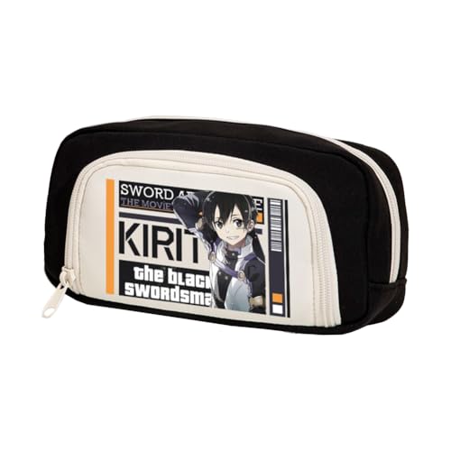 DEXSHUN Kirito Anime Federmäppchen Kirigaya Kazuto Yuuki Asuna Mäppchen große Kapazität Federmappe Mädchen Junge Teenager Pencil Case für Schule von DEXSHUN