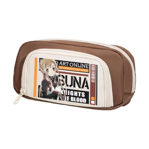 DEXSHUN Kirito Anime Federmäppchen Kirigaya Kazuto Yuuki Asuna Mäppchen große Kapazität Federmappe Mädchen Junge Teenager Pencil Case für Schule von DEXSHUN
