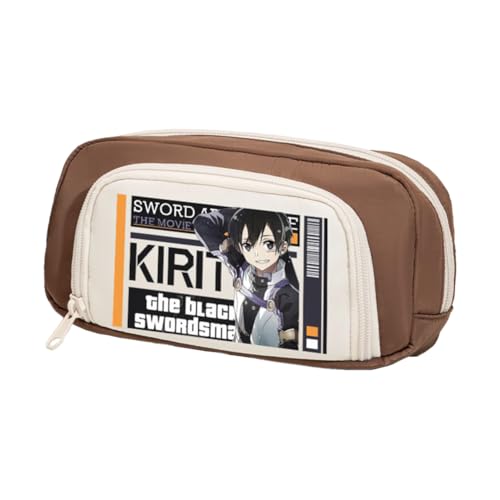 DEXSHUN Kirito Anime Federmäppchen Kirigaya Kazuto Yuuki Asuna Mäppchen große Kapazität Federmappe Mädchen Junge Teenager Pencil Case für Schule von DEXSHUN
