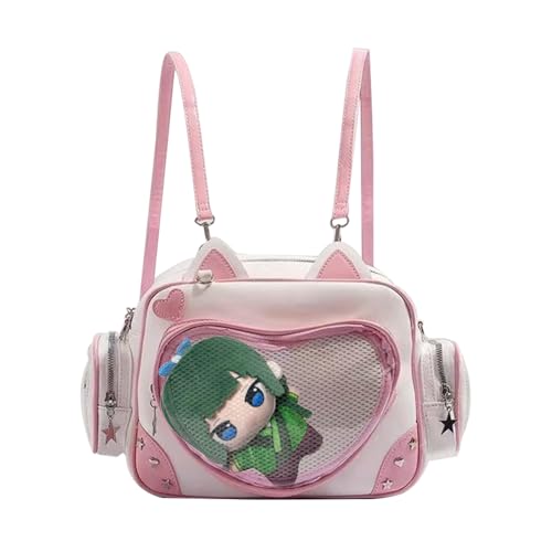 DEXSHUN Maomao Rucksack Anime Pin Display Tasche Niedliche Manga Figuren Maomao Abzeichen Damen Handtasche Umhängetasche für Anime Cosplay und Konzert von DEXSHUN