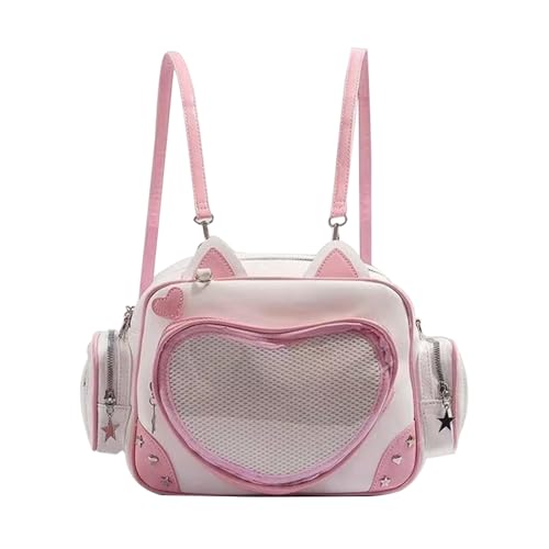 DEXSHUN Maomao Rucksack Anime Pin Display Tasche Niedliche Manga Figuren Maomao Abzeichen Damen Handtasche Umhängetasche für Anime Cosplay und Konzert von DEXSHUN