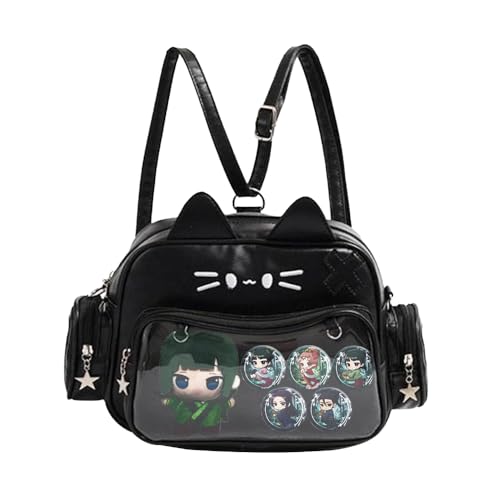 DEXSHUN Maomao Rucksack Anime Pin Display Tasche Niedliche Manga Figuren Maomao Abzeichen Damen Handtasche Umhängetasche für Anime Cosplay und Konzert von DEXSHUN