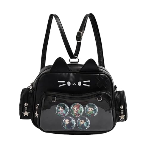 DEXSHUN Maomao Rucksack Anime Pin Display Tasche Niedliche Manga Figuren Maomao Abzeichen Damen Handtasche Umhängetasche für Anime Cosplay und Konzert von DEXSHUN
