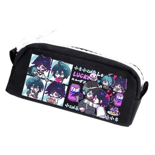 DEXSHUN Nagito Komaeda Federmäppchen Anime Mäppchen Niedliche Cartoon Figuren Naegi Makoto/Saihara Shūichi/Nanami Chiaki Stiftetasche Schreibwaren Tasche für Mädchen Jungen Schulbedarf von DEXSHUN