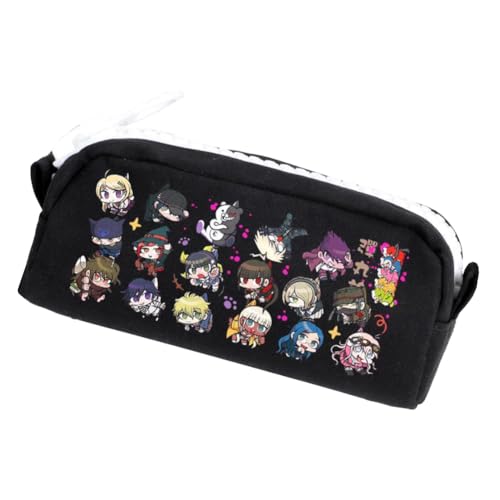 DEXSHUN Nagito Komaeda Federmäppchen Anime Mäppchen Niedliche Cartoon Figuren Naegi Makoto/Saihara Shūichi/Nanami Chiaki Stiftetasche Schreibwaren Tasche für Mädchen Jungen Schulbedarf von DEXSHUN