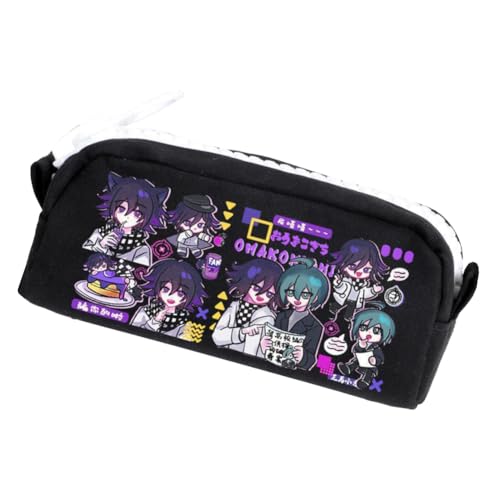 DEXSHUN Nagito Komaeda Federmäppchen Anime Mäppchen Niedliche Cartoon Figuren Naegi Makoto/Saihara Shūichi/Nanami Chiaki Stiftetasche Schreibwaren Tasche für Mädchen Jungen Schulbedarf von DEXSHUN