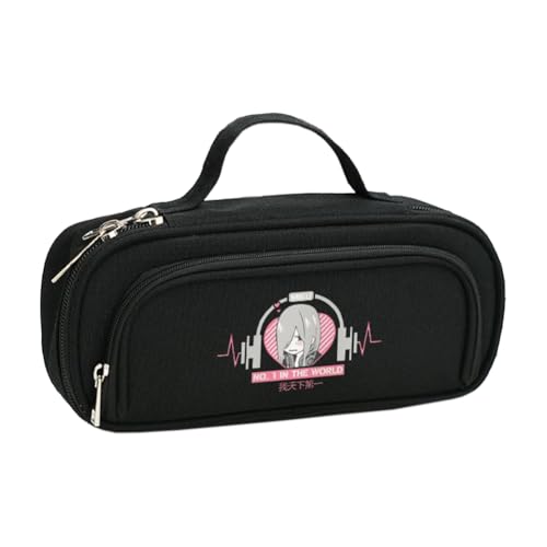 DEXSHUN Nakano Miku Federmäppchen Anime Nakano Ichika Nino Miku Yotsuba Itsuki Federmäppchen Große Kapazität Stifttasche Cartoon Reißverschluss Student Schreibwaren Tasche für Jungen Mädchen von DEXSHUN