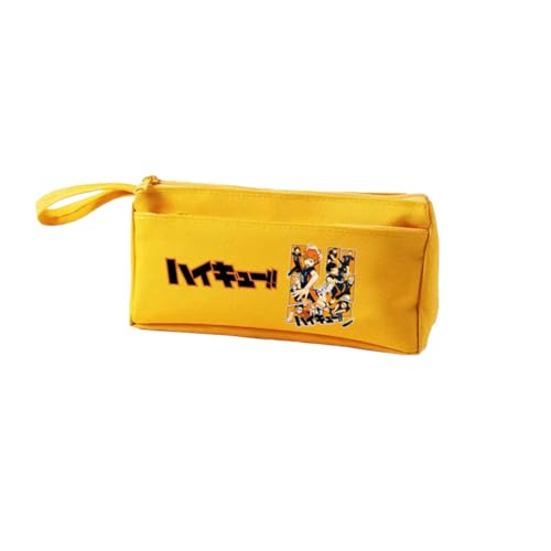 DEXSHUN Shoyo Hinata Federmäppchen Anime Große Kapazität Stift Tasche Shoyo Hinata/Tobio Kageyama/Kuroo Tetsurou/Kozume Kenma Multi-Funktions-Schreibwaren Fall Studenten Schreibwaren Tasche von DEXSHUN