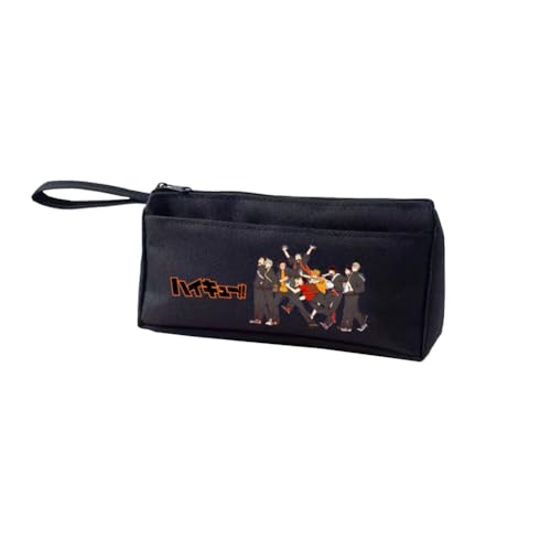 DEXSHUN Shoyo Hinata Federmäppchen Anime Große Kapazität Stift Tasche Shoyo Hinata/Tobio Kageyama/Kuroo Tetsurou/Kozume Kenma Multi-Funktions-Schreibwaren Fall Studenten Schreibwaren Tasche von DEXSHUN