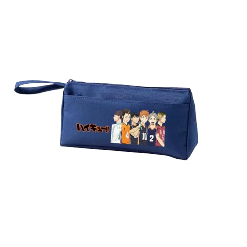 DEXSHUN Shoyo Hinata Federmäppchen Anime Große Kapazität Stift Tasche Shoyo Hinata/Tobio Kageyama/Kuroo Tetsurou/Kozume Kenma Multi-Funktions-Schreibwaren Fall Studenten Schreibwaren Tasche von DEXSHUN