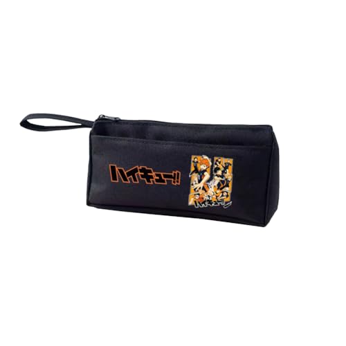 DEXSHUN Shoyo Hinata Federmäppchen Anime Große Kapazität Stift Tasche Shoyo Hinata/Tobio Kageyama/Kuroo Tetsurou/Kozume Kenma Multi-Funktions-Schreibwaren Fall Studenten Schreibwaren Tasche von DEXSHUN