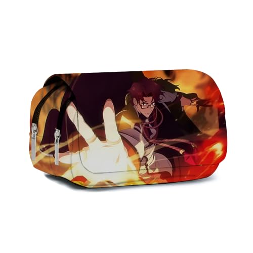DEXSHUN Sung Jin Woo Federmäppchen Anime Cha Hae-In Pencil case Cartoon Schreibwaren Doppelschichtiger 3D-Druck Federmäppchen Große Stifttasche für Mädchen Jungen von DEXSHUN